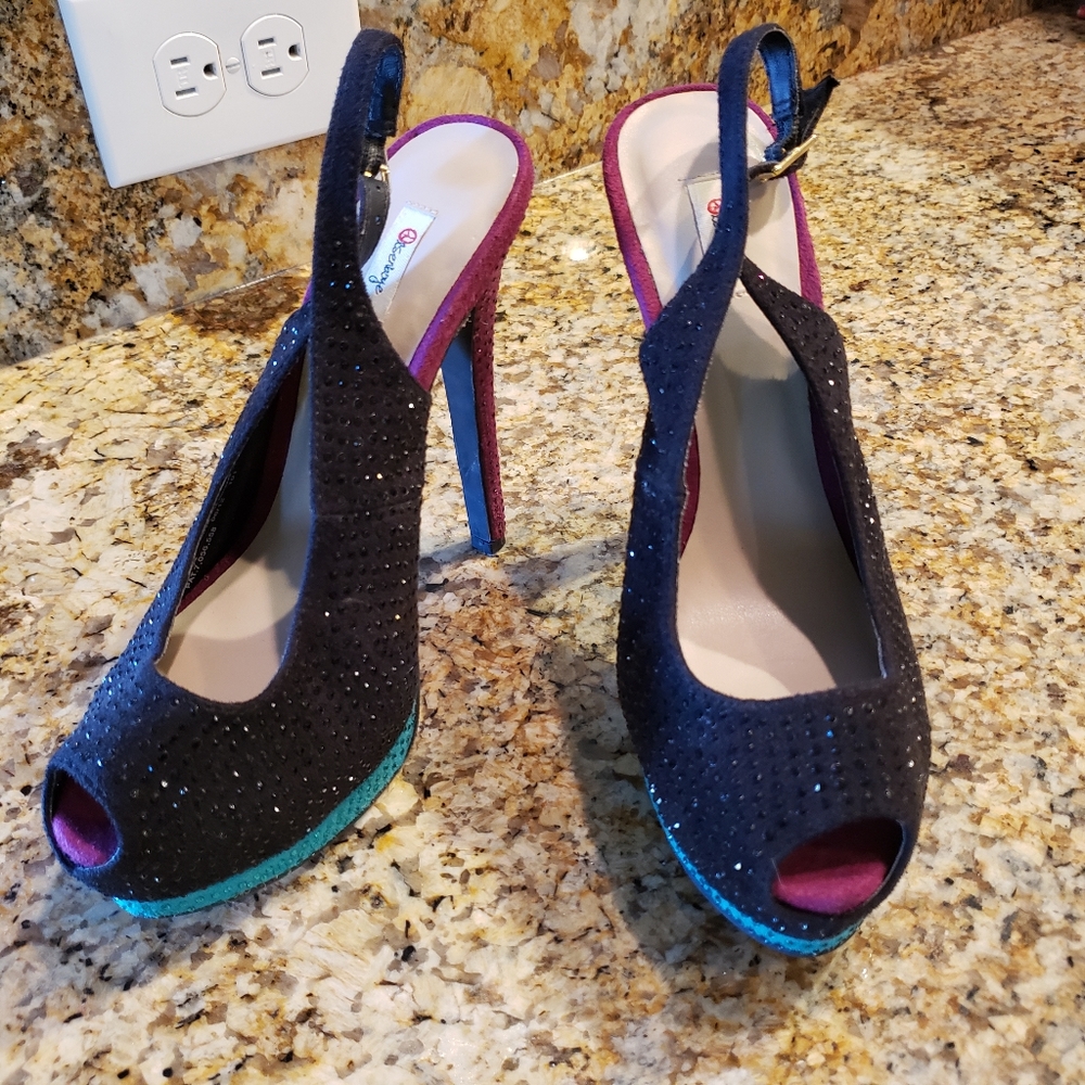 Multi colored high heels